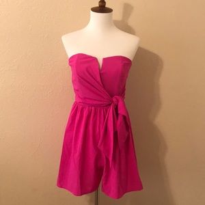 Pink Strapless Romper